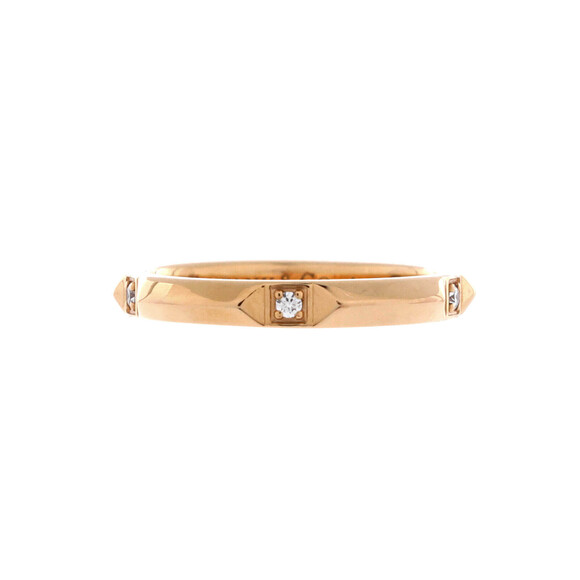 Tiffany & Co. 2.5mm True Band Ring 18K Rose Gold with Diamonds